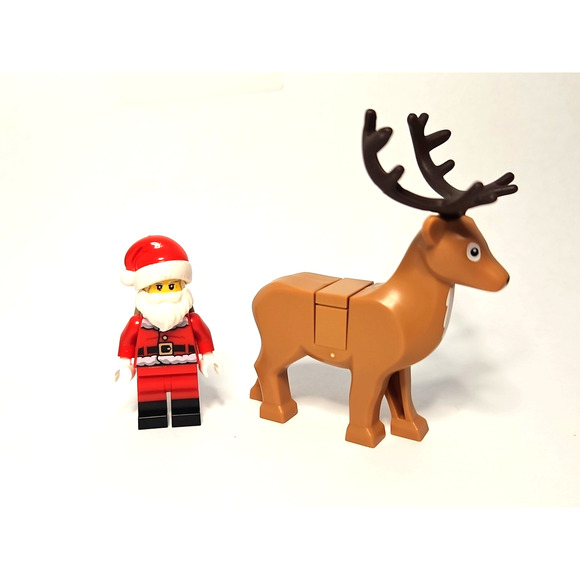 Lego Holiday Minifigure Lot Santa Claus Christmas Tree Reindeer Presents Gifts - Picture 3 of 4